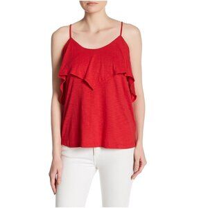 Harlowe & Graham Popover Red Back Tie Camisole Top